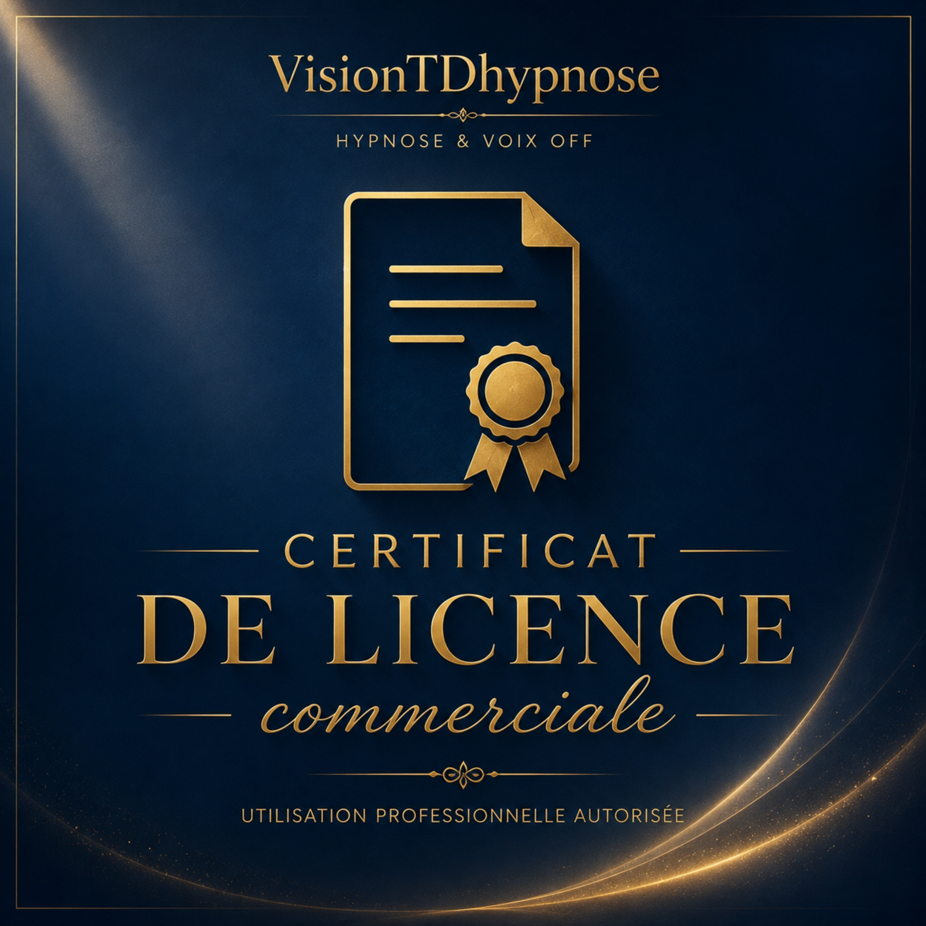 📜 Certificat de licence commerciale