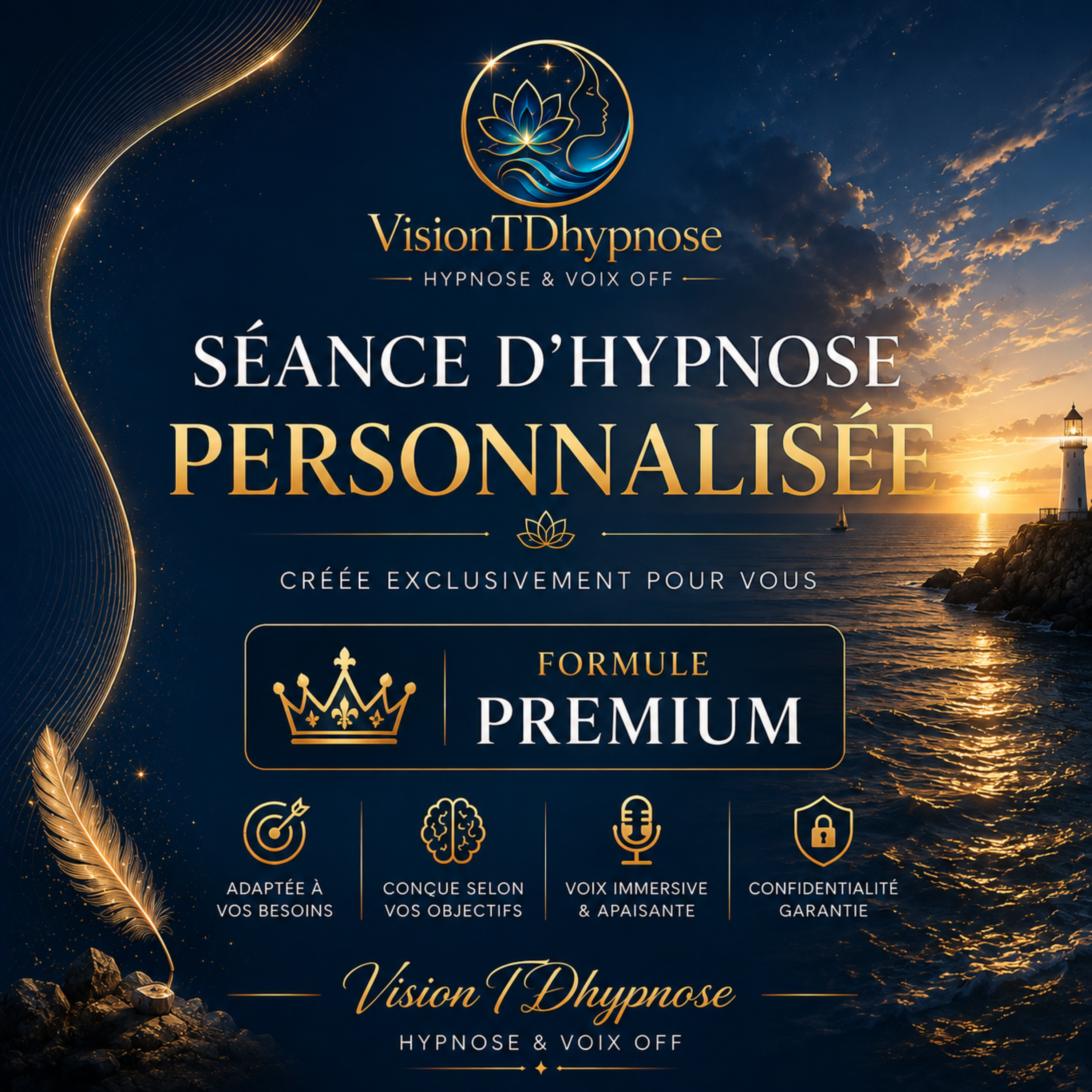 👑 Séance d’hypnose personnalisée – Formule Premium
